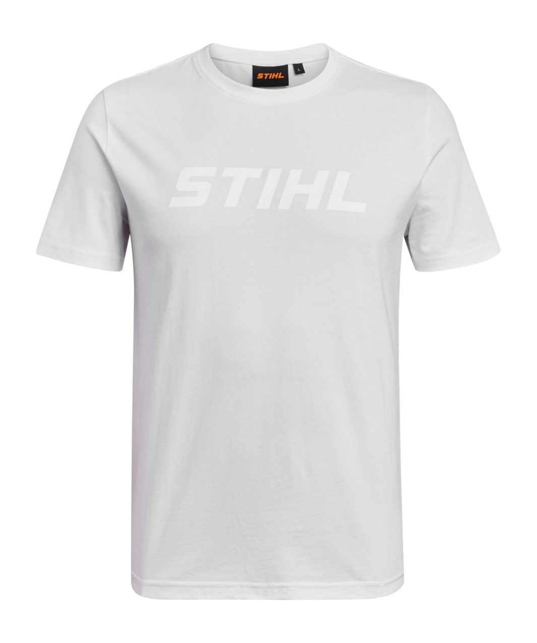 T-Shirt unisex Uomo/Donna bianca con logo tono su tono Originale STIHL