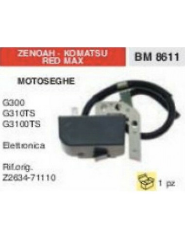 BOBINA ELETTRONICA MOTOSEGA ZENOAH KOMATSU RED MAX G300 G310 G310TS G3100TS