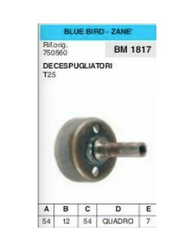 750560 CAMPANA FRIZIONE DECESPUGLIATORE BLUE BIRD ZANE T25 T 25 Ø 7