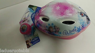 CASCO BICI BICICLETTA BAMBINA DISNEY EASY FROZEN + CAMPANELLO caschetto bimba