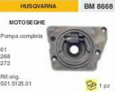 501.5125.01 KIT POMPA OLIO COMPLETA MOTOSEGA HUSQVARNA 61 268 272