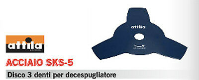 LAMA DISCO PROFESSIONALE DECESPUGLIATORE UNIVERSALE 3 DENTI ACCIAIO SKS - 5