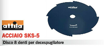 LAMA DISCO PROFESSIONALE DECESPUGLIATORE UNIVERSALE 8 DENTI ACCIAIO SKS - 5