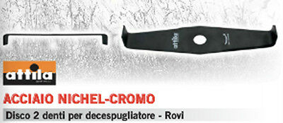 LAMA DISCO PROFESSIONALE DECESPUGLIATORE UNIVERSALE 2 DENTI ACCIAIO NICHEL CROMO