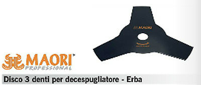 LAMA DISCO PROFESSIONALE DECESPUGLIATORE UNIVERSALE 3 DENTI ACCIAIO MAORI