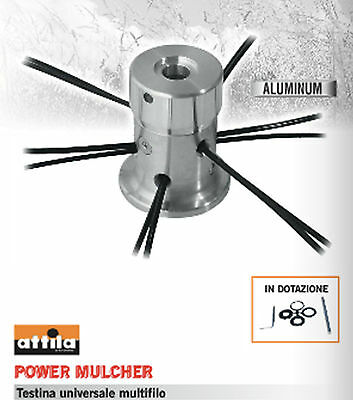 TESTINA FILO ROTANTE SUPER PROFESSIONALE DECESPUGLIATORE ALLUMINIO POWER MULCHER