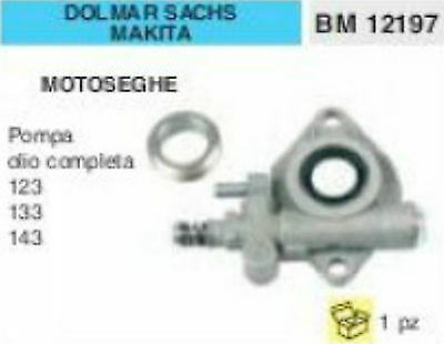 POMPA OLIO MOTOSEGA DOLMAR SACHS MAKITA 123 133 143 COMPLETA (no echo stihl)