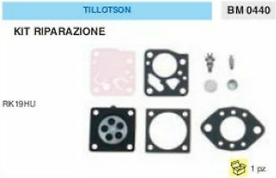 KIT RIPARAZIONE + MEMBRANE membrana CARBURATORE TILLOTSON RK19HU RK 19 HU
