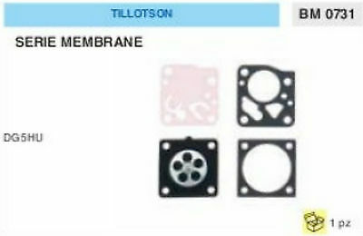 KIT RIPARAZIONE + MEMBRANE membrana CARBURATORE TILLOTSON DG5HU DG 5 HU