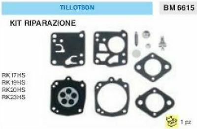 KIT RIPARAZIONE + MEMBRANE CARBURATORE TILLOTSON RK17HS RK19HS RK20HS RK23HS