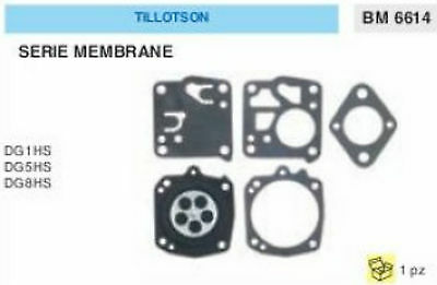 KIT SERIE MEMBRANE membrana CARBURATORE TILLOTSON DG1HS DG5HS DG8HS