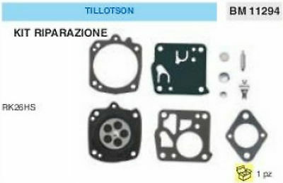 KIT RIPARAZIONE SERIE MEMBRANE membrana CARBURATORE TILLOTSON RK26HS RK 26 HS