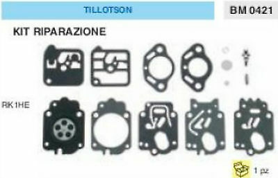 KIT RIPARAZIONE SERIE MEMBRANE membrana CARBURATORE TILLOTSON RK1HE RK 1 HE