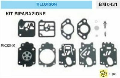KIT RIPARAZIONE SERIE MEMBRANE membrana CARBURATORE TILLOTSON RK32HS RK 32 HS