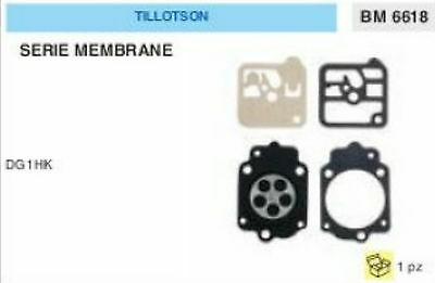 KIT RIPARAZIONE SERIE MEMBRANE membrana CARBURATORE TILLOTSON DG1HK DG 1 HK
