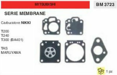 MEMBRANE CARBURATORE DECESPUGLIATORE MITSUBISHI TAS MARUYAMA T200 T240 T300