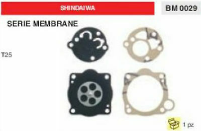 SERIE MEMBRANE membrana CARBURATORE DECESPUGLIATORE SHINDAIWA T25 T 25