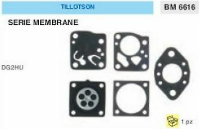 KIT RIPARAZIONE + MEMBRANE membrana CARBURATORE TILLOTSON DG2HU DG 2 HU