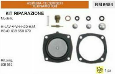 KIT RIPARAZIONE CARBURATORE ASPERA TECUMSEH TECNAMOTOR LAV H22 H35 HS40 638 650
