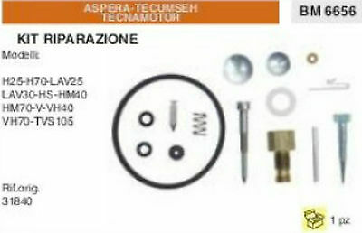 31840 KIT RIPARAZIONE CARBURATORE ASPERA TECUMSEH TECNAMOTOR H LAV HM VH TVS