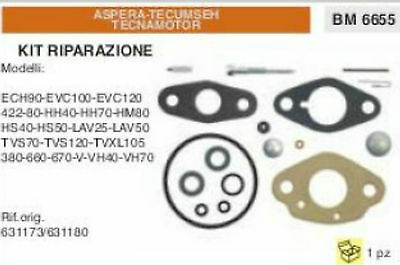 631173 KIT RIPARAZIONE CARBURATORE ASPERA TECUMSEH TECNAMOTOR ECH EVC HH TVS