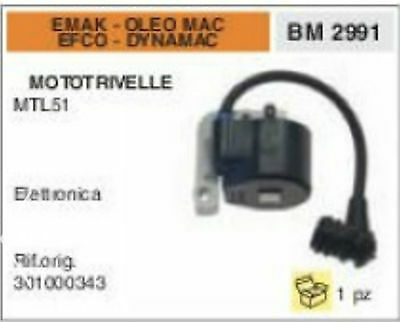 301000343 BOBINA ELETTRONICA MOTOTRIVELLA EMAK OLEO MAC EFCO DYNAMAC MTL51