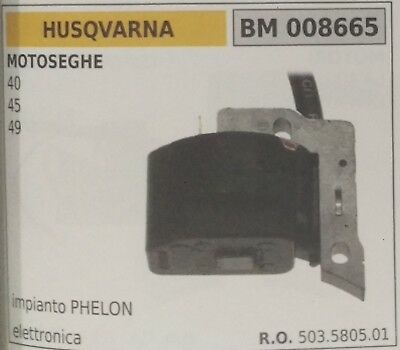 503580501 BOBINA ELETTRONICA MOTOSEGA HUSQVARNA 40 45 49 IMPIANTO PHELON