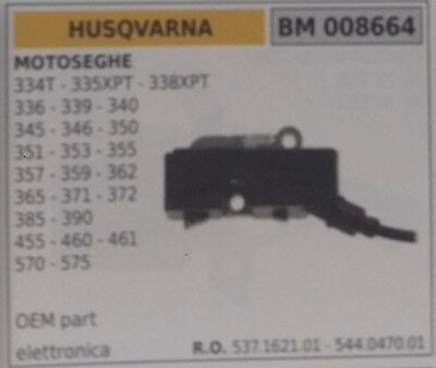 537152101 BOBINA ORIGINALE MOTOSEGA HUSQVARNA 334T 335XPT 338XPT 336 339 340 335