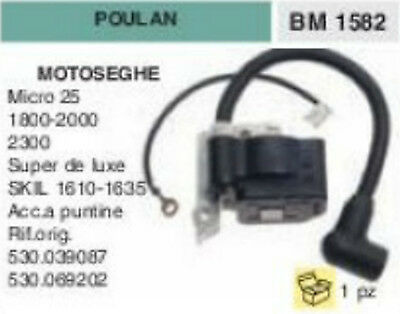 BOBINA MOTOSEGA POULAN MICRO 25 1800 2000 2300 SUPER DE LUXE SKIL 1610 1635