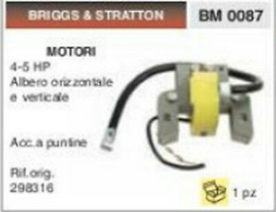 298331 298316 291617 BOBINA MOTORE BRIGGS & STRATTON 4HP 5HP ALBERO ORIZ E VERT