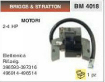 398593 BOBINA MOTOCOLTIVATORE MOTORE BRIGGS & STRATTON 2HP 4HP ELETTRONICA