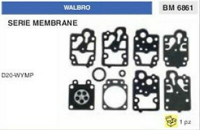KIT SERIE MEMBRANE membrana CARBURATORE WALBRO D20-WYMP (D 20 WYMP)
