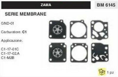 KIT SERIE MEMBRANE membrana CARBURATORE C1 ZAMA GND-01