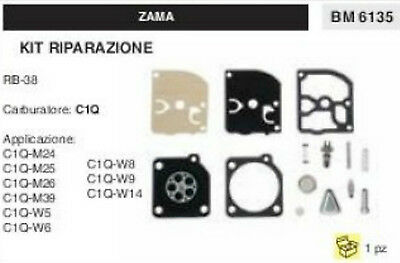 KIT RIPARAZIONE SERIE MEMBRANE membrana CARBURATORE C1Q ZAMA RB-38