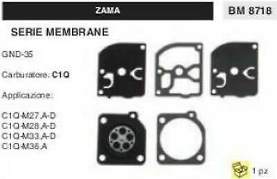 KIT SERIE MEMBRANE membrana CARBURATORE C1Q ZAMA GND-35