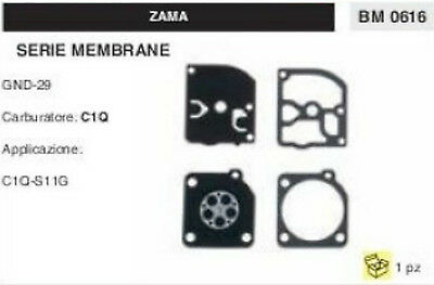 KIT SERIE MEMBRANE membrana CARBURATORE C1Q ZAMA GND-29 c1q-s11g