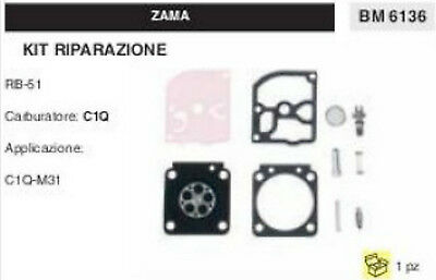 KIT RIPARAZIONE SERIE MEMBRANE membrana CARBURATORE C1Q ZAMA RB-51