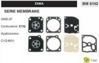 KIT SERIE MEMBRANE membrana CARBURATORE C1Q ZAMA GND-27 (C1Q-M31)