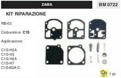 KIT RIPARAZIONE SERIE MEMBRANE COMPLETO membrana CARBURATORE C1S ZAMA RB-03