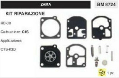 KIT RIPARAZIONE SERIE MEMBRANE COMPLETO membrana CARBURATORE C1S ZAMA RB-08
