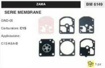 KIT SERIE MEMBRANE COMPLETO membrana CARBURATORE C1S ZAMA GND-06