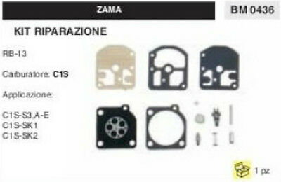 KIT RIPARAZIONE SERIE MEMBRANE membrana COMPLETO CARBURATORE C1S ZAMA RB-14