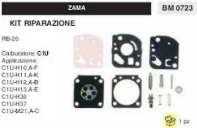 KIT RIPARAZIONE SERIE MEMBRANE membrana COMPLETO CARBURATORE C1U ZAMA RB-20