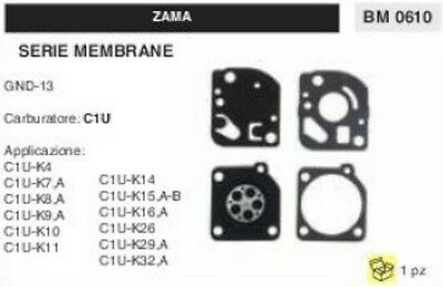 KIT SERIE MEMBRANE COMPLETO membrana CARBURATORE C1U ZAMA GND-13