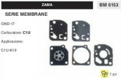 KIT SERIE MEMBRANE membrana COMPLETA CARBURATORE C1U ZAMA GND-17 k19