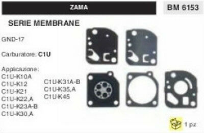 KIT SERIE MEMBRANE membrana COMPLETA CARBURATORE C1U ZAMA GND-17