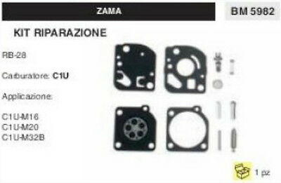KIT RIPARAZIONE SERIE MEMBRANE membrana COMPLETA CARBURATORE C1U ZAMA RB-28