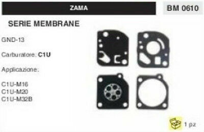 KIT SERIE MEMBRANE membrana COMPLETA CARBURATORE C1U ZAMA GND-13