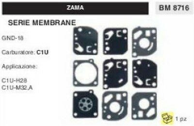 KIT SERIE MEMBRANE COMPLETE membrana CARBURATORE C1U ZAMA GND-18
