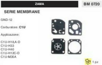 KIT SERIE MEMBRANE COMPLETE membrana CARBURATORE C1U ZAMA GND-12